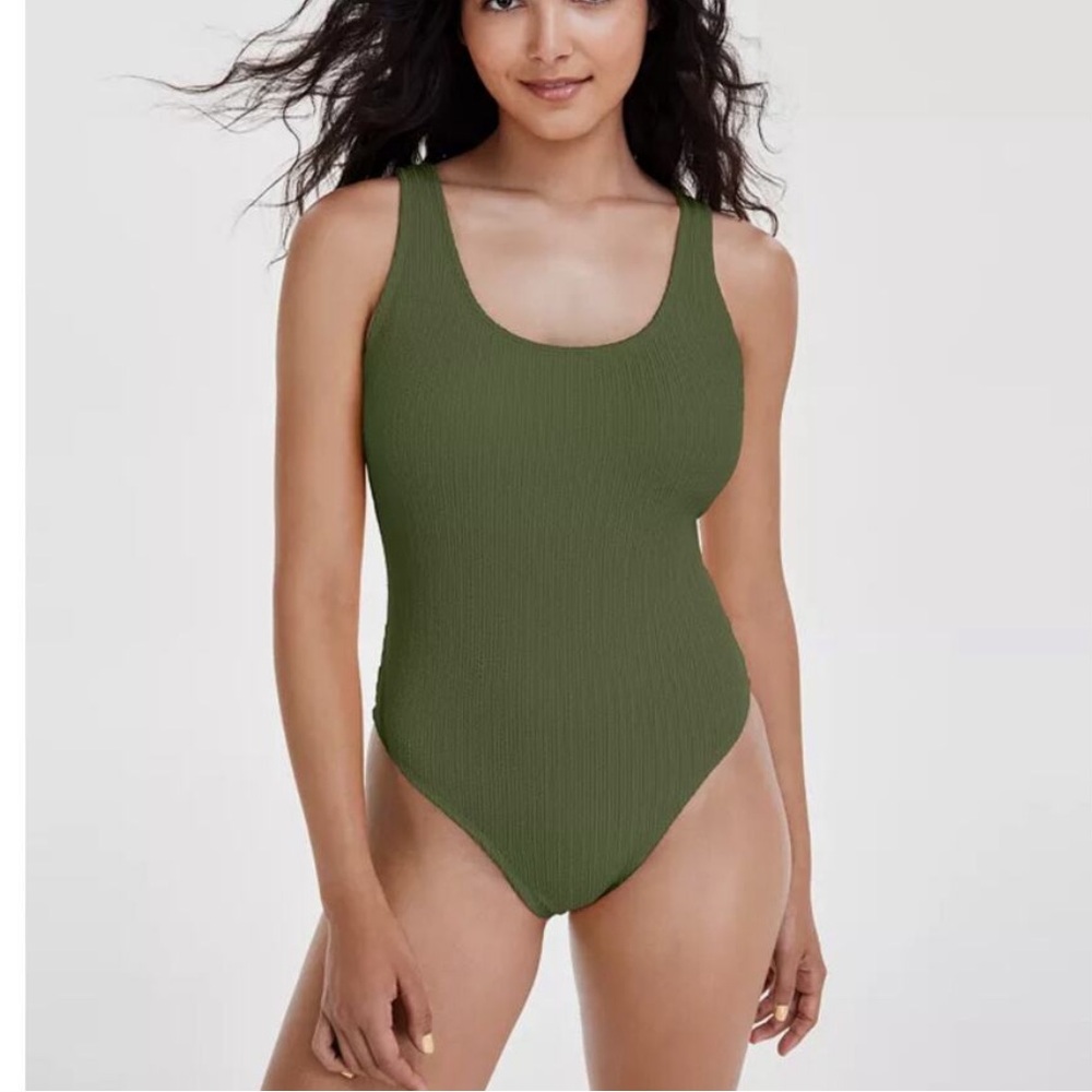 Cotton On Body scoop back cheeky Green One-Piece Swimsuit